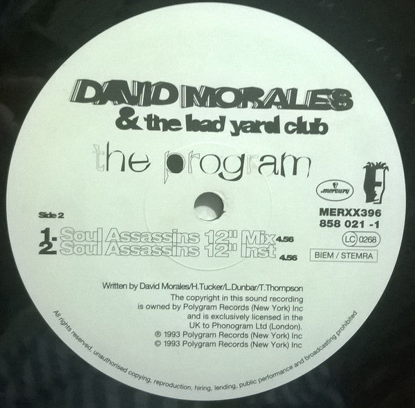 David Morales & The Bad Yard Club : The Program (12")