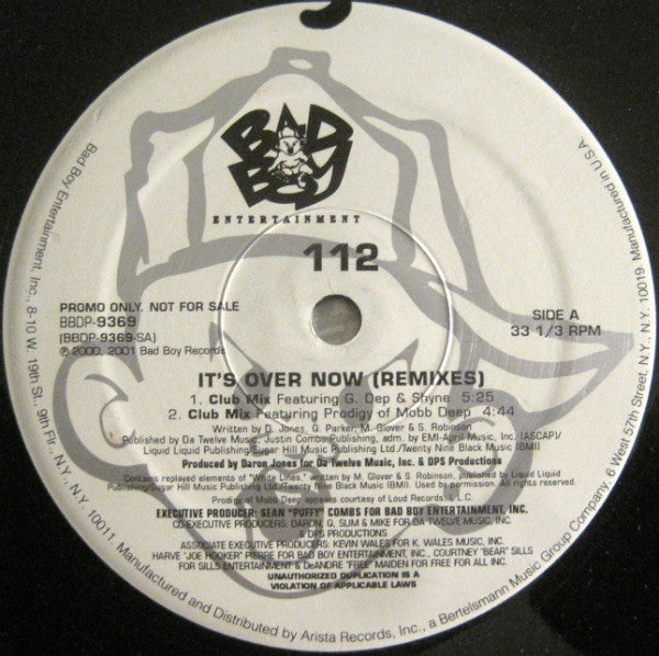 112 : It's Over Now (Remixes) (12", Promo)