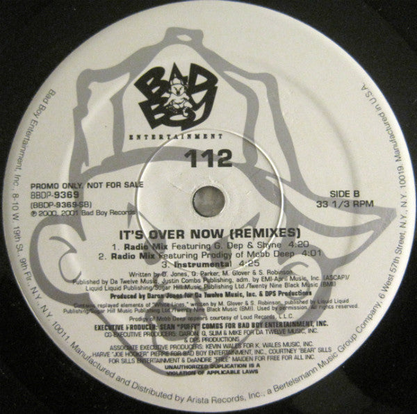 112 : It's Over Now (Remixes) (12", Promo)