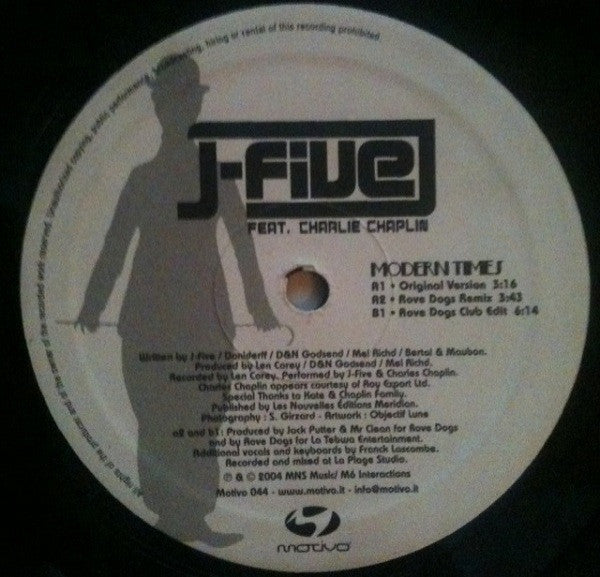 J-Five Feat. Charlie Chaplin : Modern Times (12")