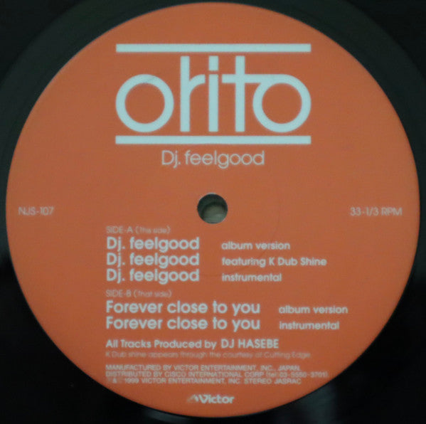 Orito : Dj. feelgood / Forever Close To You (12", Maxi)