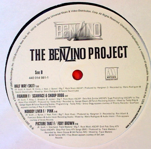 Benzino : The Benzino Project (2xLP, Album)