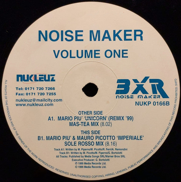 Mario Più / Mario Più & Mauro Picotto : Noise Maker Volume One (12", Comp)