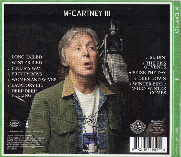 Paul McCartney : McCartney III (CD, Album, S/Edition, Tar)