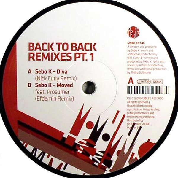 Sebo K : Back To Back (Remixes Pt.1) (12")