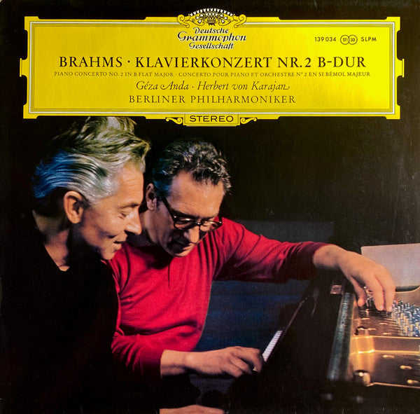 Johannes Brahms - Géza Anda, Herbert Von Karajan, Berliner Philharmoniker : Klavierkonzert Nr. 2 B-Dur (LP, Album)