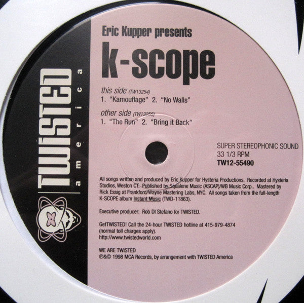 Eric Kupper Presents K-Scope (2) : K-Scope 4 (12")