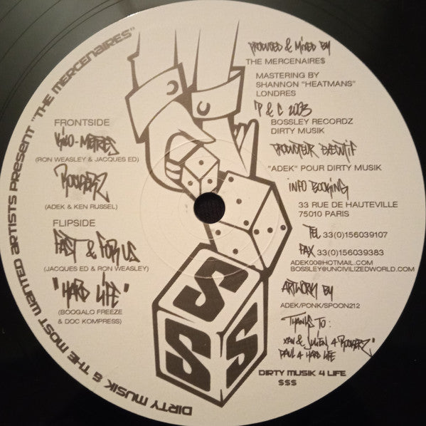 Various : Dirty Musik & The Most Wanted Artists Present The Mercenaire$ (12")