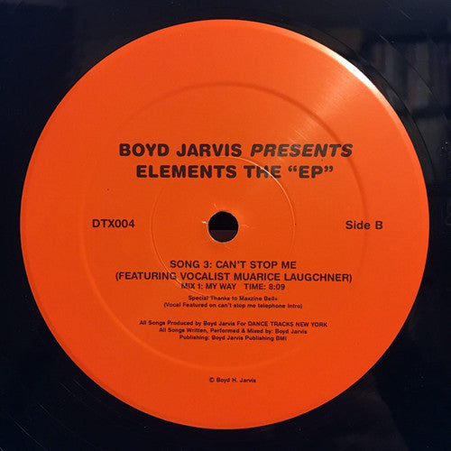 Boyd Jarvis : Elements The "EP" (12", EP)