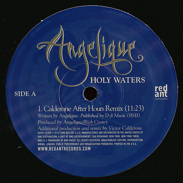 Angelique Bianca : Holy Waters (12")