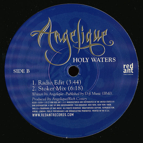 Angelique Bianca : Holy Waters (12")