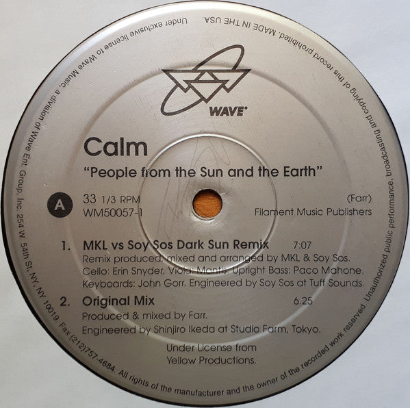 Calm : People From The Sun And The Earth (12")