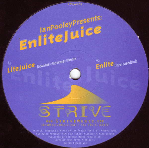 Ian Pooley Presents Bluelite : Enlite Juice (12")