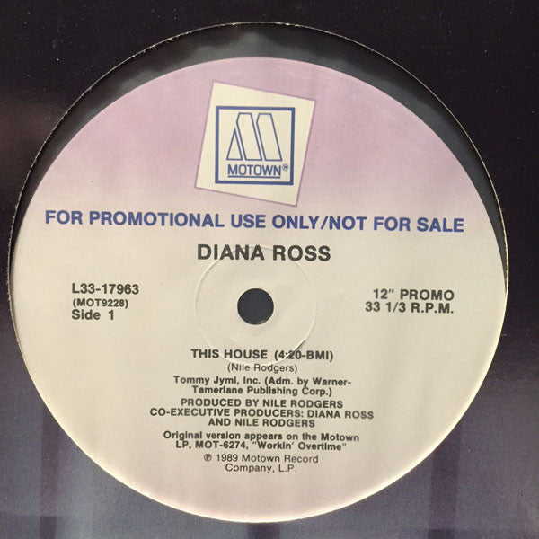 Diana Ross : This House (12", Promo)