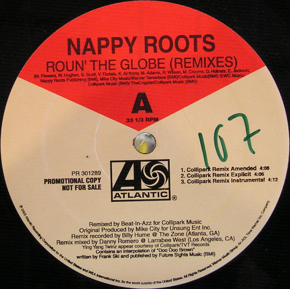 Nappy Roots : Roun' The Globe (Remixes) (12", Promo)