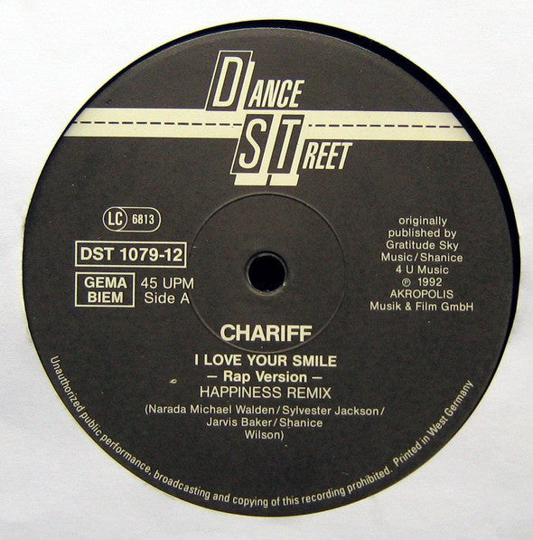 Chariff : I Love Your Smile (12")