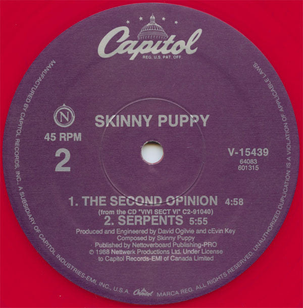 Skinny Puppy : Testure (12", Single, Red)