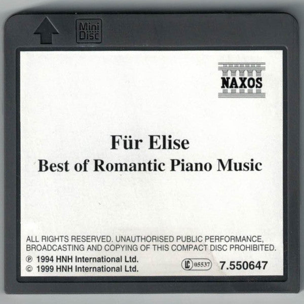 Various : Für Elise - Best Of Romantic Piano Music (MD, Comp, DDD)