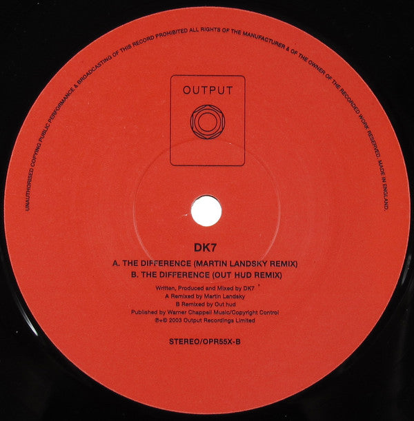 DK7 : The Difference (Remixes) (12")