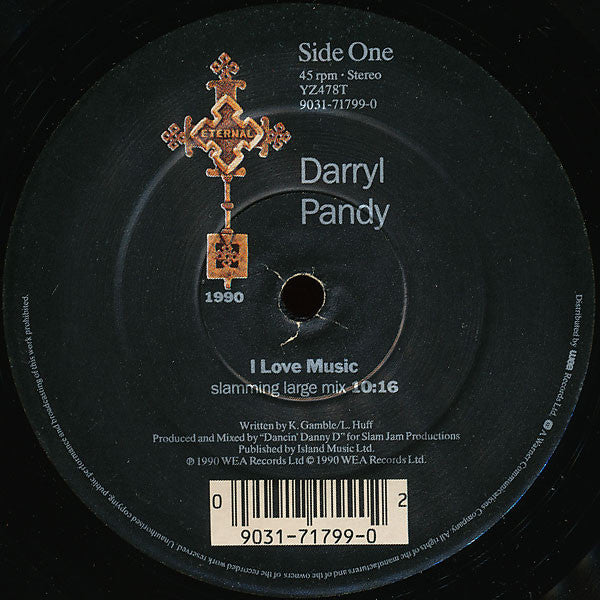 Darryl Pandy : I Love Music (12", Single)