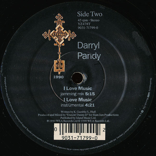 Darryl Pandy : I Love Music (12", Single)