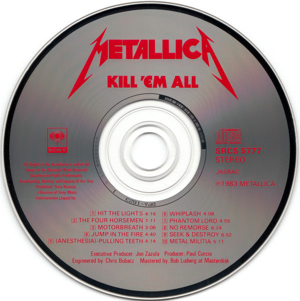 Metallica = メタリカ* : Kill 'Em All = キル・エム・オール (CD, Album, RE, SMJ)