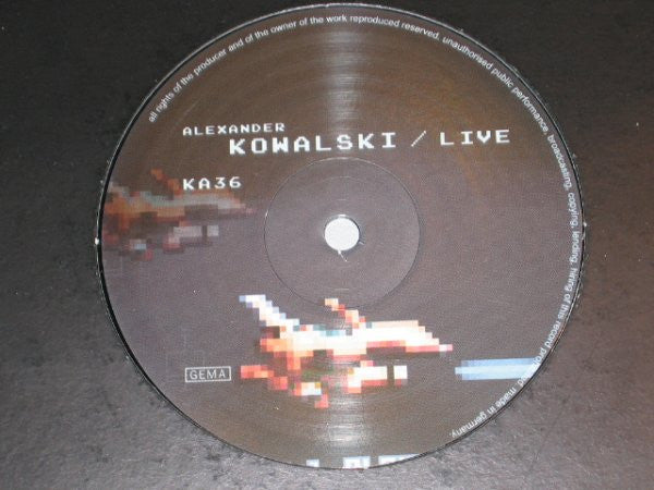 Alexander Kowalski : Live (12")