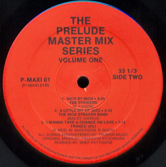 Various : The Prelude Master Mix Series – Volume One (LP, Comp, Unofficial)