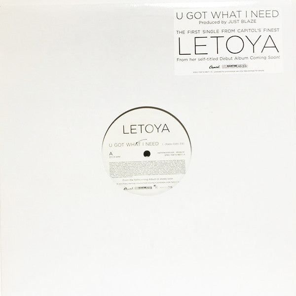 LeToya : U Got What I Need (12", Single, Promo)