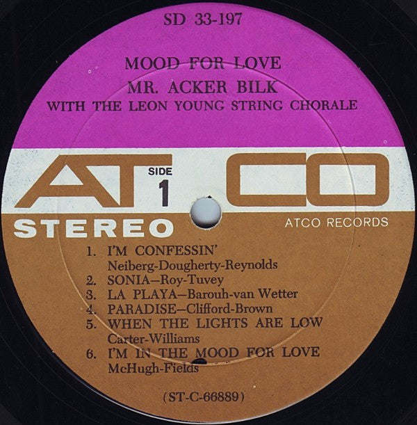 Acker Bilk : Mood For Love (LP, Album, Mon)