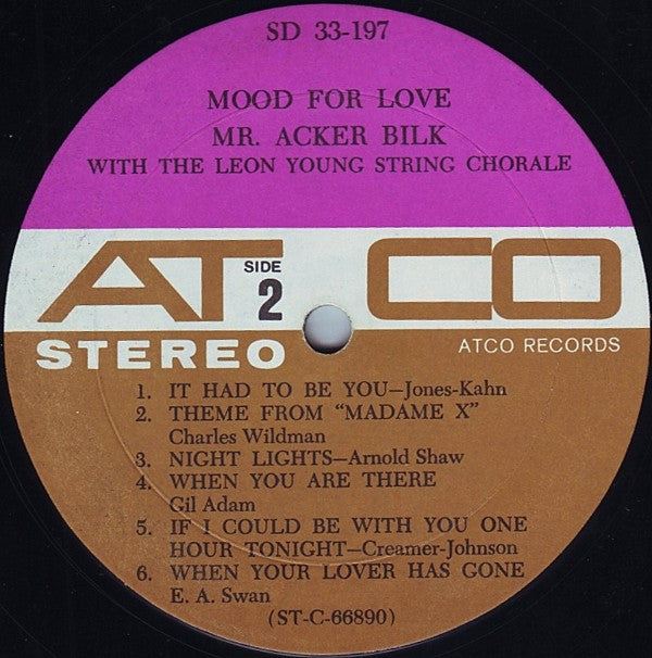 Acker Bilk : Mood For Love (LP, Album, Mon)