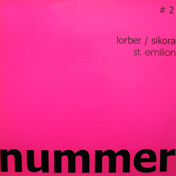 Frank Lorber / Sikora : St. Emilion (12")