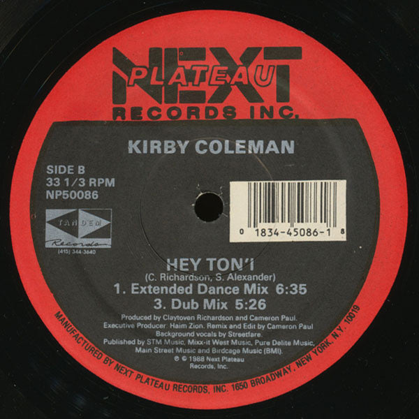 Kirby Coleman : Hey Ton'i (12")