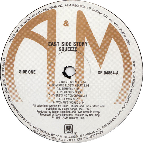 Squeeze (2) : East Side Story (LP, Album)