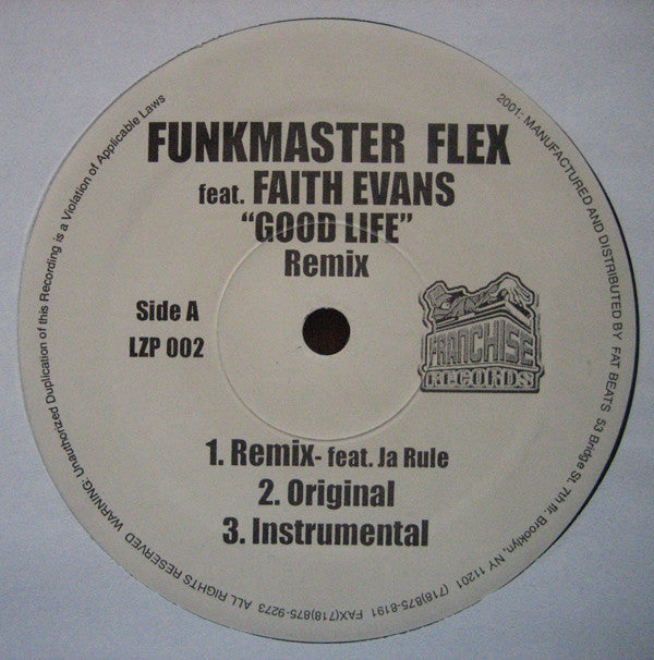 Funkmaster Flex Featuring Faith Evans : Good Life (The Remixes) (12")