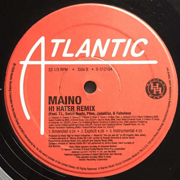 Maino : Hood Love / Hi Hater Remix (12")