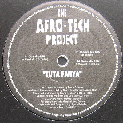 The Afro-Tech Project : Tuta Fanya (12")