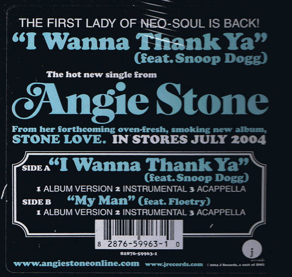 Angie Stone Feat. Snoop Dogg : I Wanna Thank Ya (12", Single)