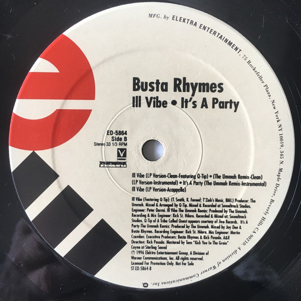 Busta Rhymes : It's A Party (12", Promo)