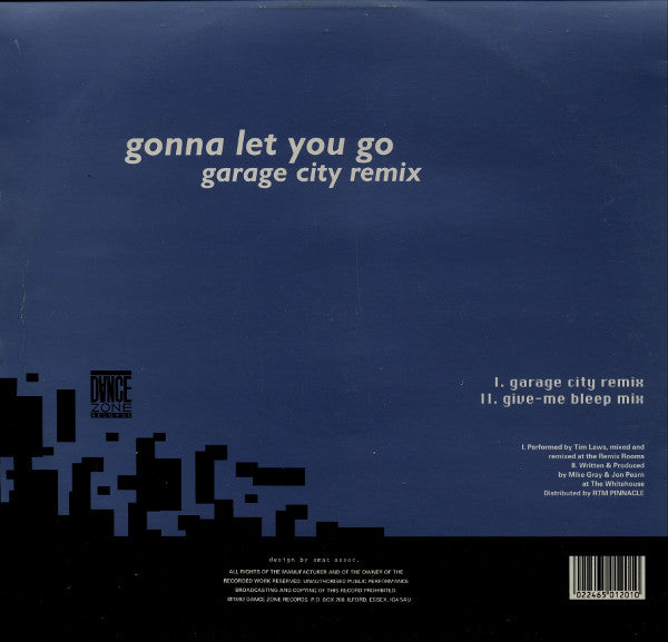 Greed : Gonna Let You Go (Garage City Remix) (12", Pic)