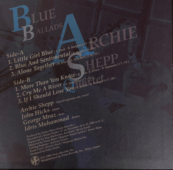 Archie Shepp Quartet : Blue Ballads (LP, Album, 180)