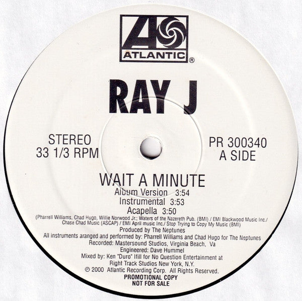 Ray J : Wait A Minute / I Got It All (12", Promo)