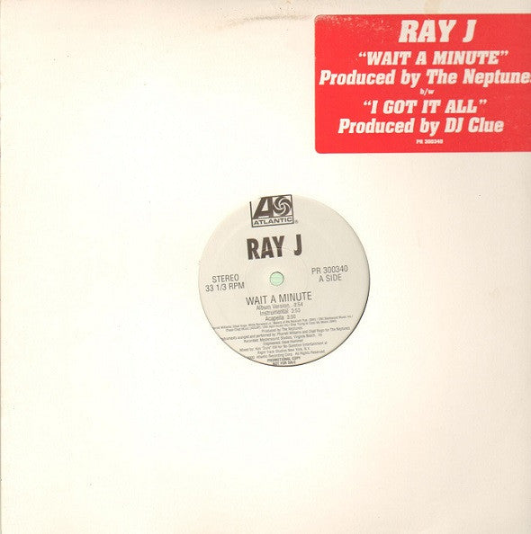 Ray J : Wait A Minute / I Got It All (12", Promo)