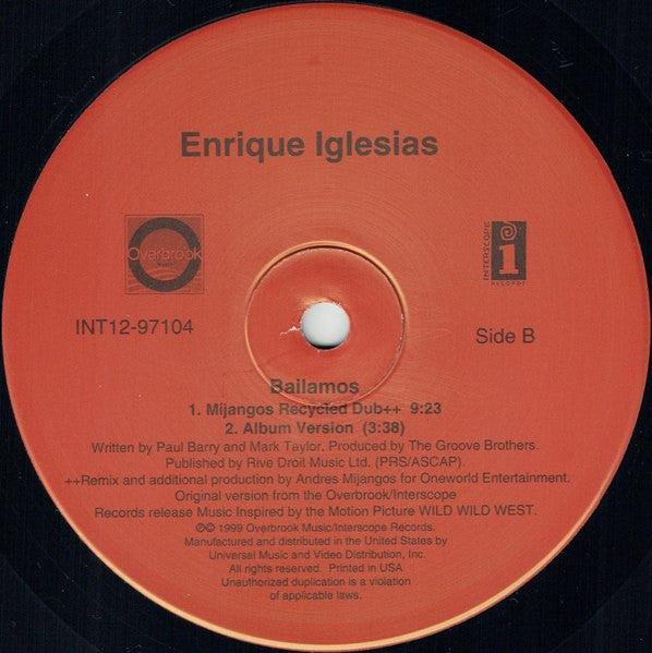 Enrique Iglesias : Bailamos (Remixes) (12")