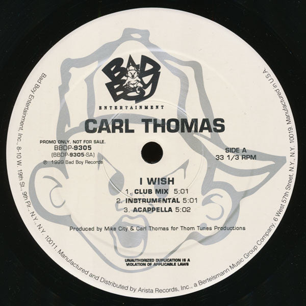 Carl Thomas : I Wish / Woke Up In The Morning (12", Promo)