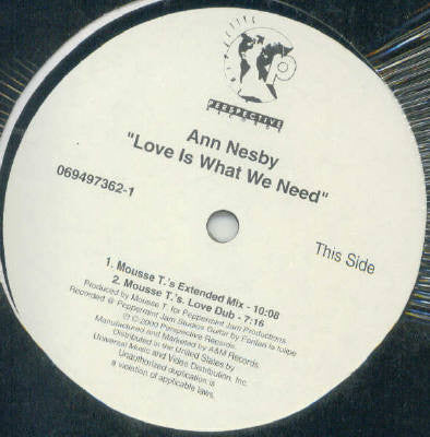 Ann Nesby : Love Is What We Need (12")