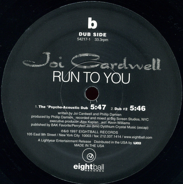 Joi Cardwell : Run To You (12")