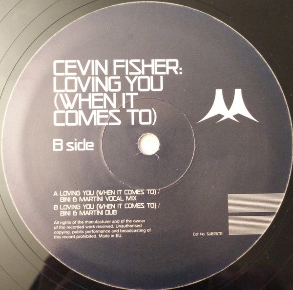 Cevin Fisher : Loving You (When It Comes To) (Bini & Martini Remixes) (12")