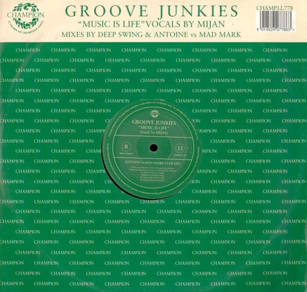 Groove Junkies : Music Is Life (12")