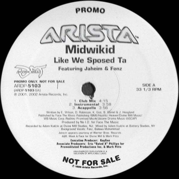 Midwikid : Like We Sposed Ta / Debo (12", Promo)